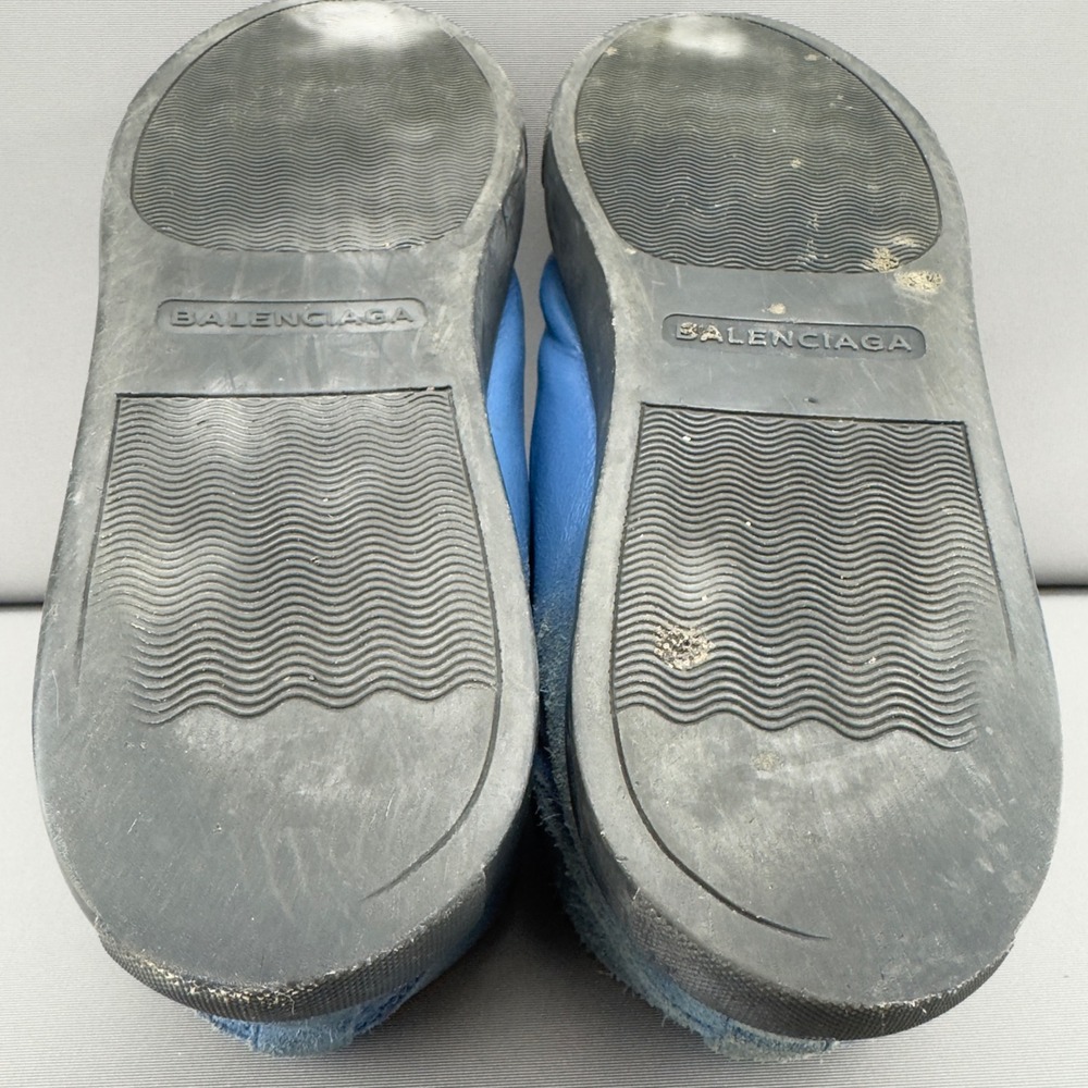 Balenciaga Arena Blue Leather High Top Sneakers Men's Size 12US/45EU - Picture 9 of 11